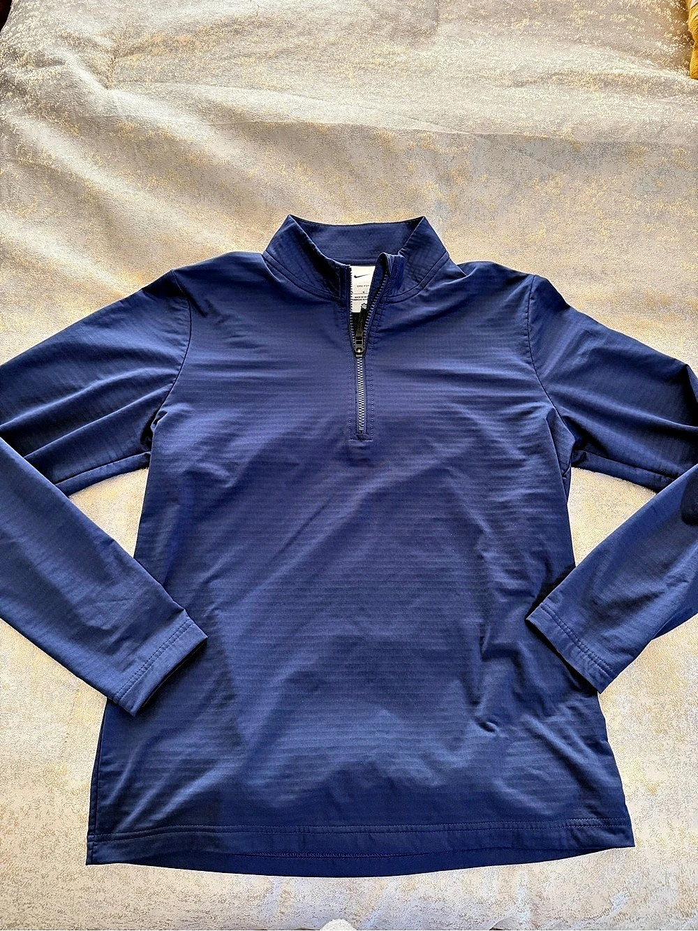 Nike Dri-FIT Navy Blue Lightweight Half-Zip Pullover Jacket - Size M